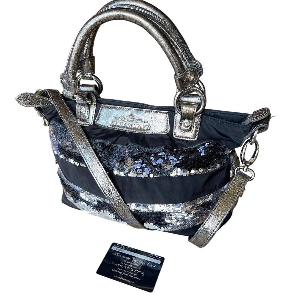 My Flat In London Sequin‎ Handbag With Crossbody Strap